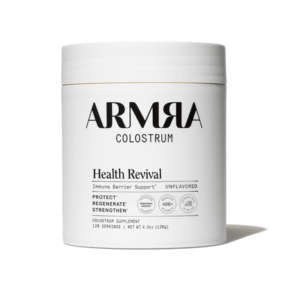 ARMRA Colostrum™ Powder | Unflavored | Gut Health & Bloating | Skin & Hair | Immunity | Keto, Gluten & Fat-Free | 120 Servings