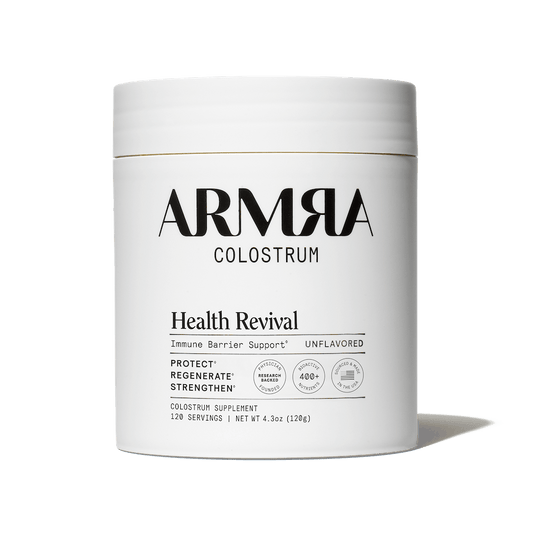 ARMRA Colostrum™ Powder | Unflavored | Gut Health & Bloating | Skin & Hair | Immunity | Keto, Gluten & Fat-Free | 120 Servings